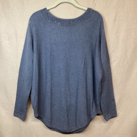 Oliver Studded Embellished Long Sleeve Sweater Sz M - Picture 4 of 7